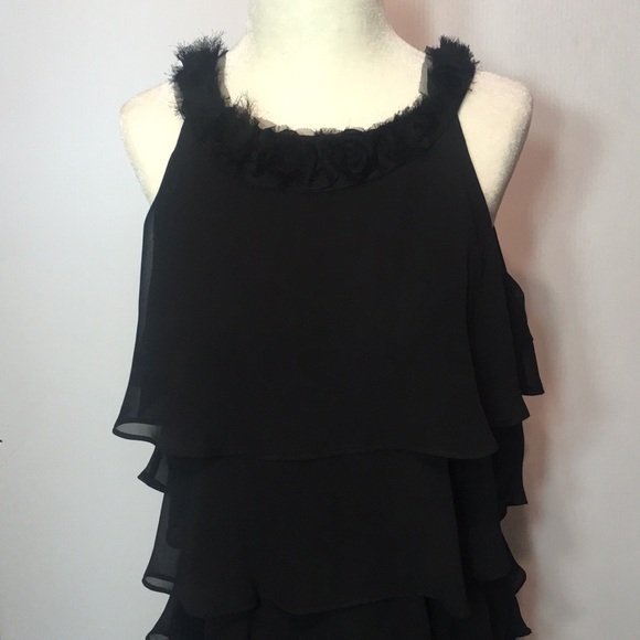 Sleeveless Dress with layered Frills Sz 10P - Picture 2 of 13